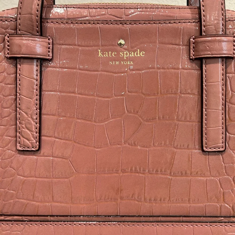 KATE SPADE Dusty Peony Street Exotic Felix Handbag - Picture 5 of 10